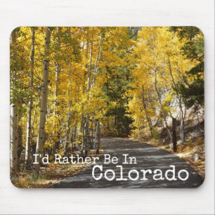 De weg naar huis door de Colorado Aspens Muismat