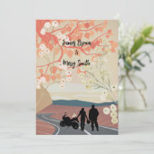 De weg naar liefde bruiloft kaart (Staand voorkant)