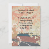 De weg naar liefde bruiloft kaart (Achterkant)