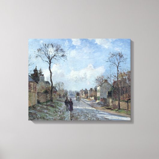 De weg naar Louveciennes, 1872 Canvas Afdruk (Voorkant)