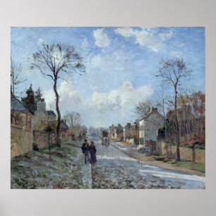 De weg naar Louveciennes, 1872 Poster