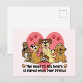 De weg naar mijn hart wordt verplakt met schildera briefkaart (Voorkant / Achterkant)