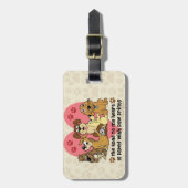 De weg naar mijn harthond schildert afdrukken bagagelabel (Voorkant verticaal)