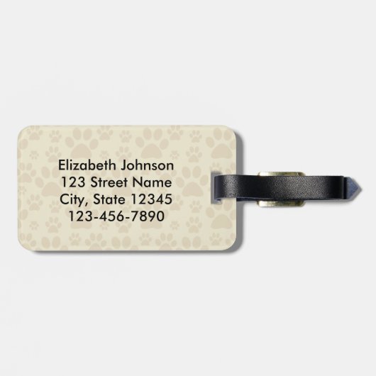 De weg naar mijn harthond schildert afdrukken bagagelabel (Achterkant horizontaal)