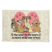 De weg naar mijn harthond schildert afdrukken kussensloop (Achterkant)