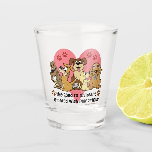 De weg naar mijn harthonden shot glas (Voorkant)