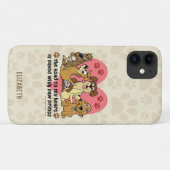 De weg naar mijn harthonden voegt naam toe Case-Mate iPhone case (Achterkant (horizontaal))