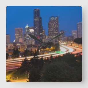 De weg naar Seattle Vierkante Klok