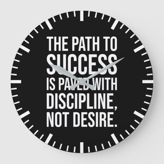De weg naar succes Discipline - Gym, Hustle, Grind Grote Klok (Voorkant)