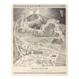 De weg naar succes foto afdruk