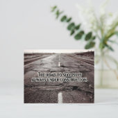 "De weg naar succes" Inspirerend quote Briefkaart (Staand voorkant)