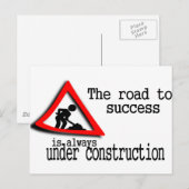 De weg naar succes is altijd in aanbouw briefkaart (Voorkant / Achterkant)