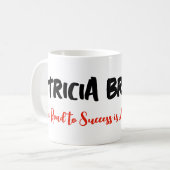 De weg naar succes is altijd in aanbouw koffiemok (Voorkant links)