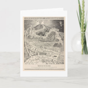 De weg naar succes notitiekaartje