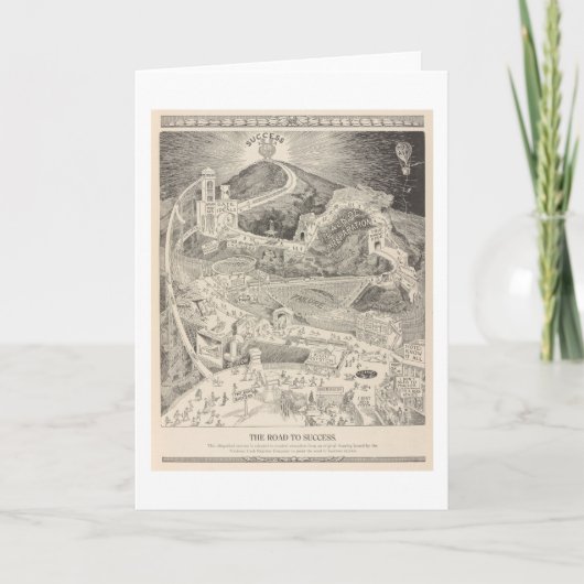 De weg naar succes notitiekaartje (Voorkant)