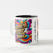 "De weg naar verlichting" Tweekleurige Koffiemok (Voorkant links)