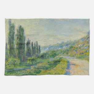De weg naar Vétheuil (door Claude Monet) Theedoek