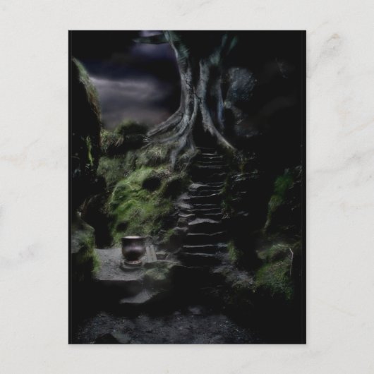 de weg naar wonderland briefkaart (Voorkant)