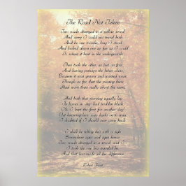 De weg niet afgelegd - Robert Frost Poster