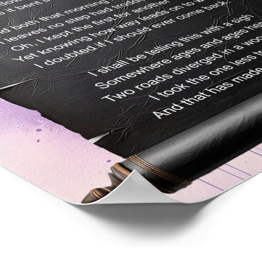 De weg niet genomen - Robert Frost Poster (Hoek)