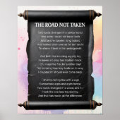 De weg niet genomen - Robert Frost Poster (Voorkant)