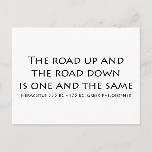 De weg omhoog briefkaart (Voorkant)