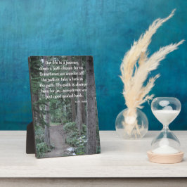 De weg omlaag fotoplaat