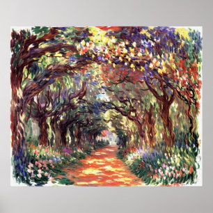 De weg onder het Roos Trellises Giverny Poster