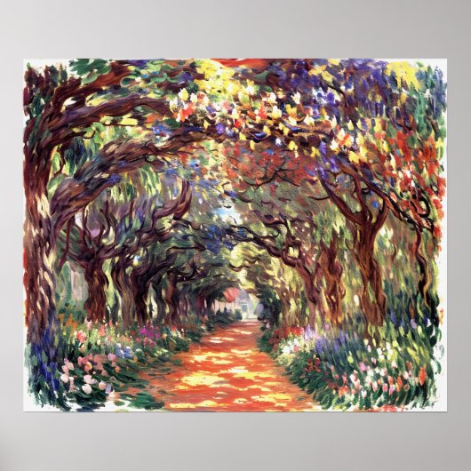 De weg onder het Roos Trellises Giverny Poster (Voorkant)