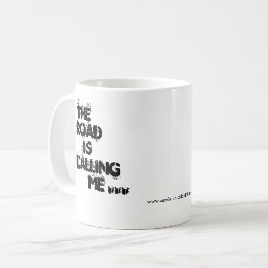 De weg roept me ... KoffieMok (Voorkant links)