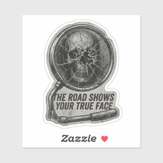 De Weg Toont Je Ware Gezicht Gebroken Spiegel Sche Sticker (Vel)