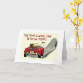 DE WEG TUSSEN VRIENDEN IS NOOIT LANG-BIRTHDAY KAART (Gele Bloem)