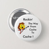 De weg van cache naar cache maken. GeoSwag Ronde Button 5,7 Cm (Voorkant /achterkant)