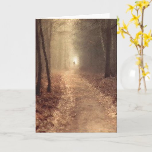 De Weg van de herfst Kaart (Gele Bloem)