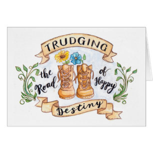 De weg van Happy Destiny met handbeschilderd