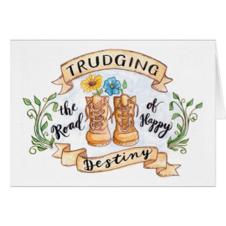 De weg van Happy Destiny met handbeschilderd