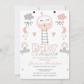 De Weg van het baby shower aan de Moon Roze Kaart (Voorkant)
