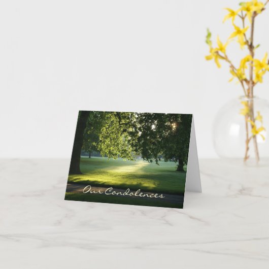 De weg van het licht Condoleance Kaart (Gele Bloem)