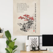 De Weg van Karate - Wijsheid van Gichin Funakoshi Poster (Thuiskantoor)