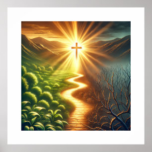 De weg van licht en schaduw Inspirerend Poster