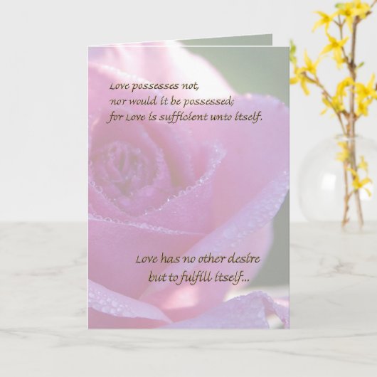 De weg van liefde 4 kaart (Gele Bloem)