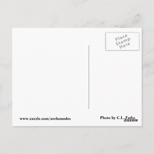 De weg van schoonheid briefkaart (Achterkant)