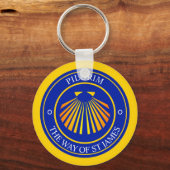 De weg van Sint-Jacobspelgrims Sleutelhanger (Voorkant)