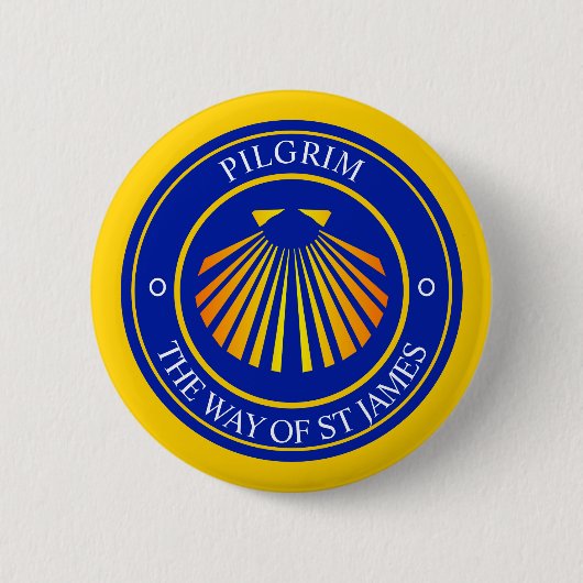 De weg van St Jacob pelgrims Ronde Button 5,7 Cm (Voorkant)