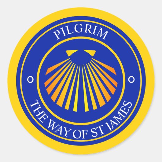 De weg van St Jacob pelgrims Ronde Sticker (Voorkant)