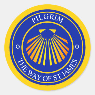 De weg van St Jacob pelgrims Ronde Sticker