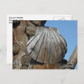 De weg van St. James Wood Scallop Marker Briefkaart (Voorkant / Achterkant)