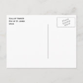 De weg van St. James Wood Scallop Marker Briefkaart (Achterkant)