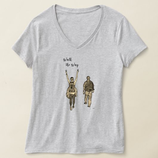 De weg van T-Shirt vrouwen lopen (Laagn)