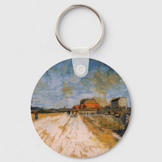 De weg van Van Gogh langs de omwalling van Parijs Sleutelhanger (Voorkant)
